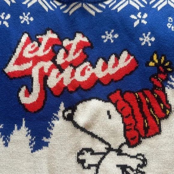 H&M Blue and White Snoopy Holiday Sweater - Picture 5 of 7